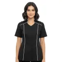 [B1138BM-BLACKWHITE-28] Sanctuary Button Up Tunic With Piping (BLACK WHITE, 28)