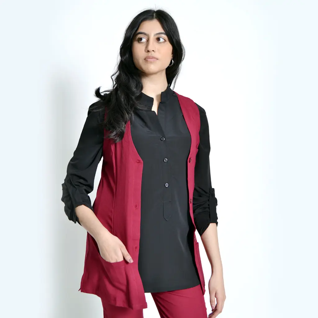 Unity Waistcoat - Burgundy