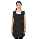 [B1166BM-BLACKBLACK-3XL] MARIE ANTOINETTE NURSE APRON (BLACK BLACK, 3XL)