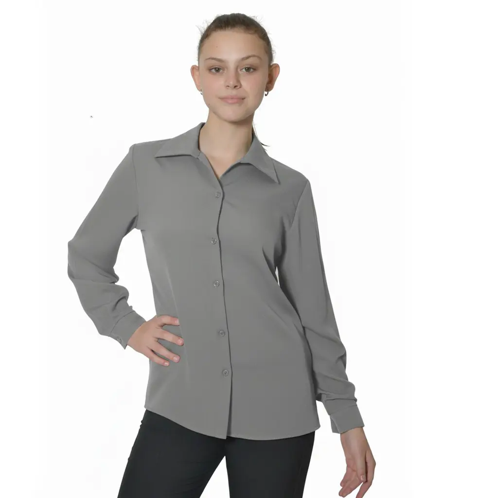 Dignity Long Sleeve Button Up Blouse