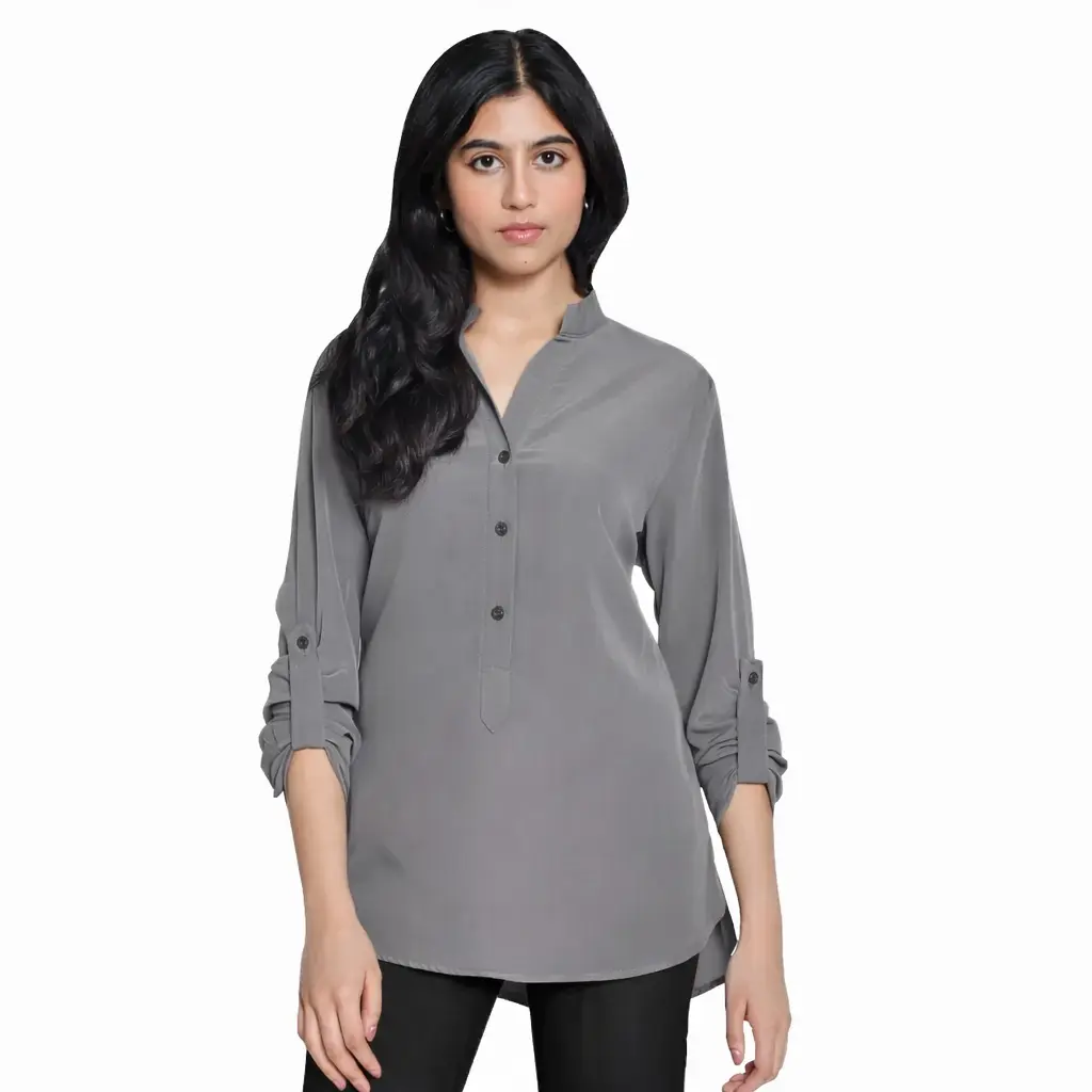 Modesty Above The Knee-Long Sleeve Blouse