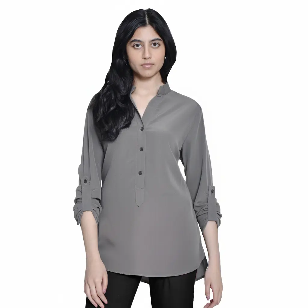 Modesty Above The Knee-Long Sleeve Blouse