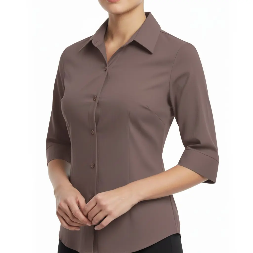 Atlas Stretch Koshibo Button Up Blouse