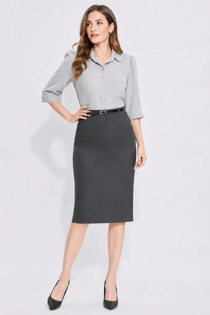 Ariana Stretch Pencil Skirt With Matching Belt