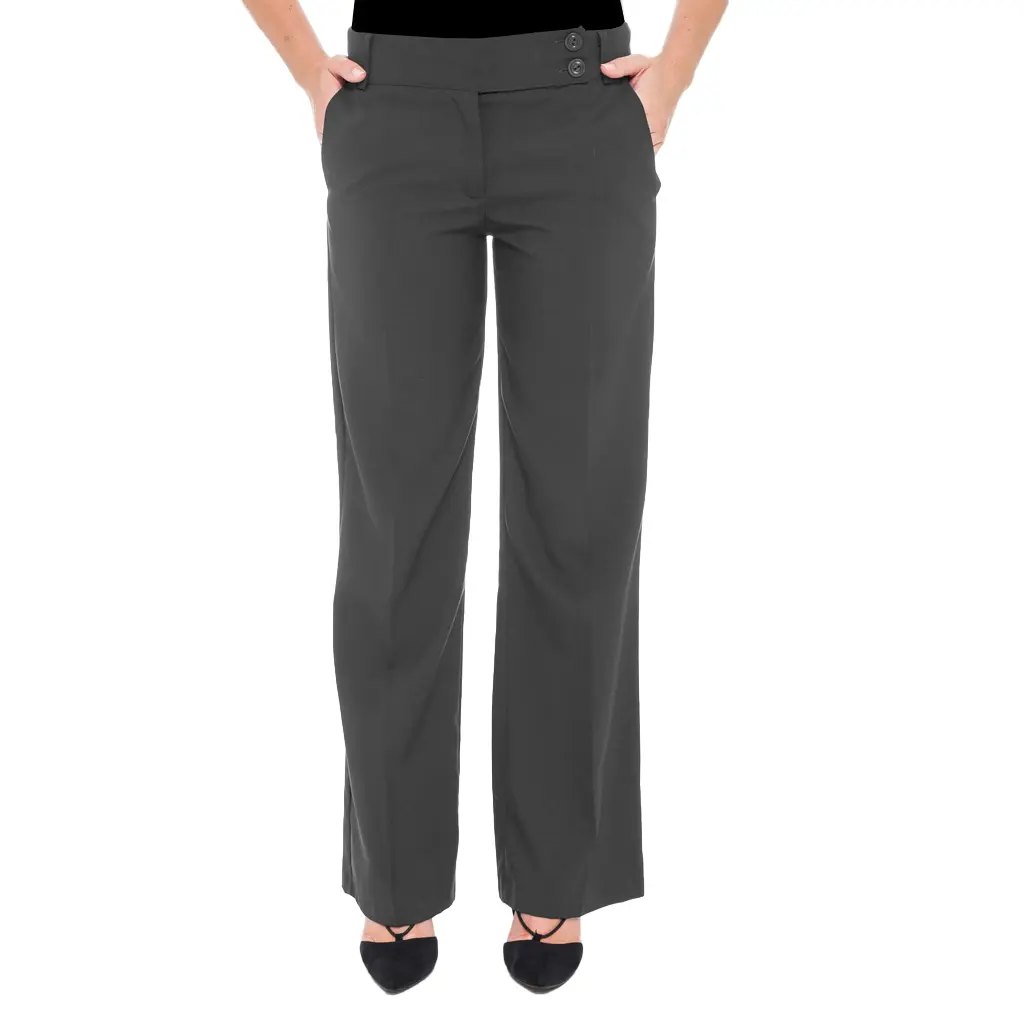 Nobel Stretch Bootleg Pants With Extended Waistband