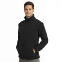 [JK0008FAR-BLACK-3XL] Unisex Fleece Jacket With Detachable Sleeve (BLACK, 3XL)