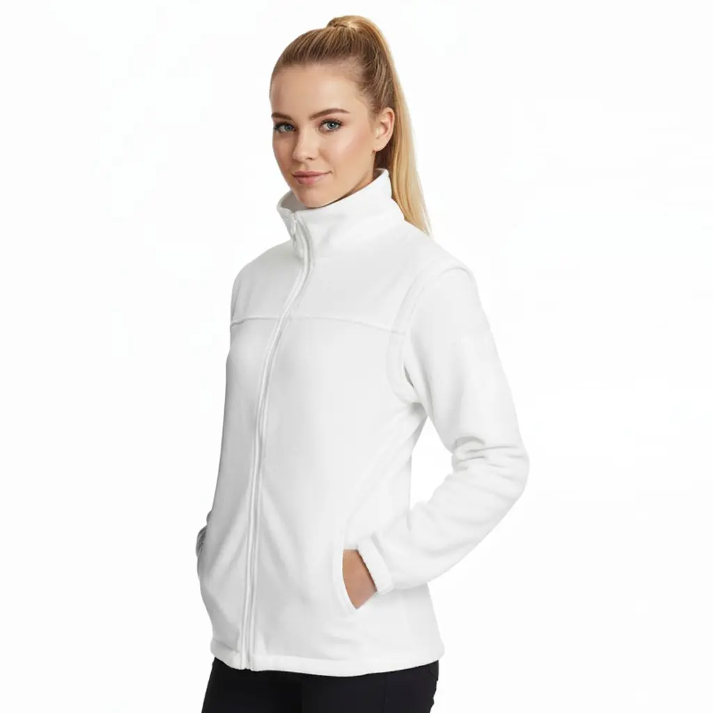 Unisex Fleece Jacket With Detachable Sleeve