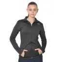 [JK0073SFSHEL+EMB-BLACK-28] Womens Inspire Softshell Jacket With 2 Mountains Logo (BLACK, 28)