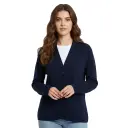 [JK0283-NAVY-3XL] Long Sleeve Button Front Cardigan  (3XL)