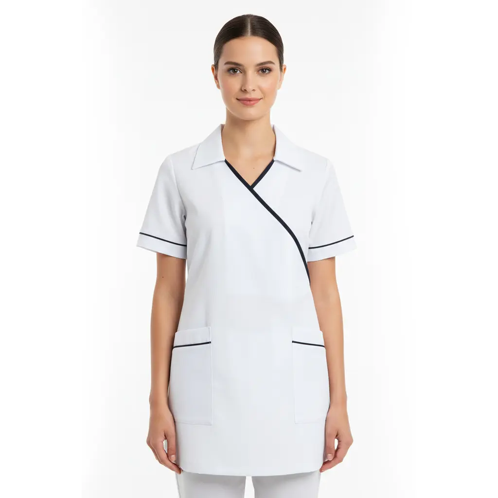 Fluorite Tunic With Crossover Detail