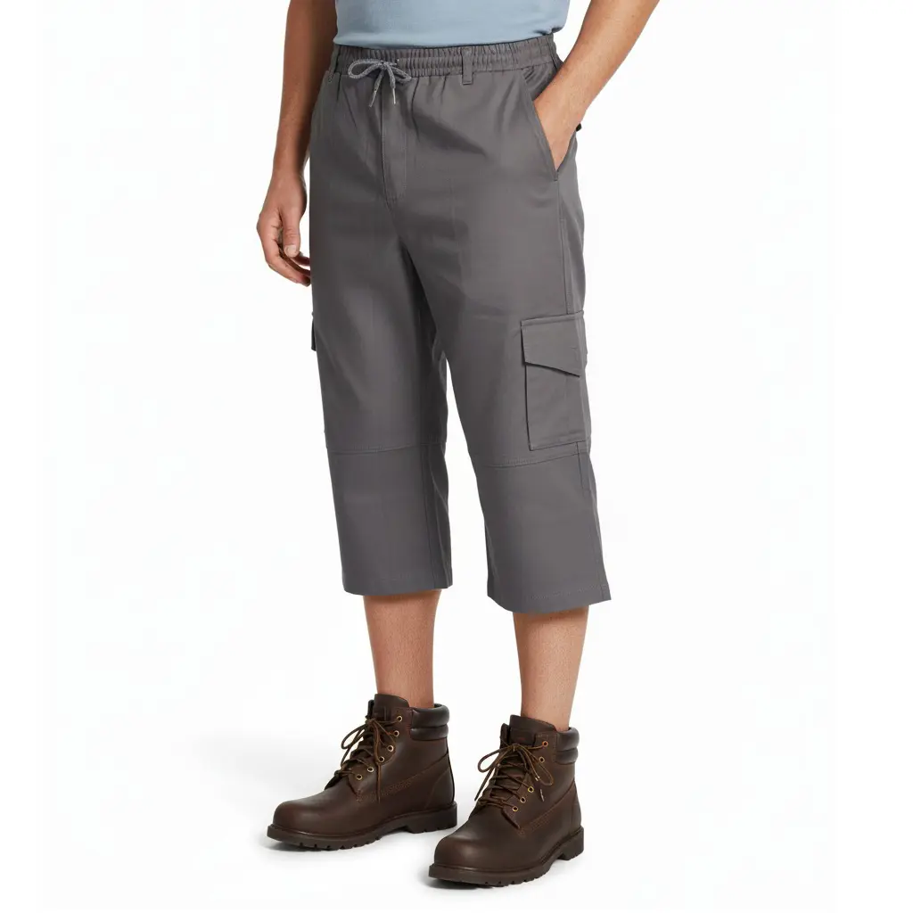 Cotton Spandex Elasticated 3/4 Mature Jogger