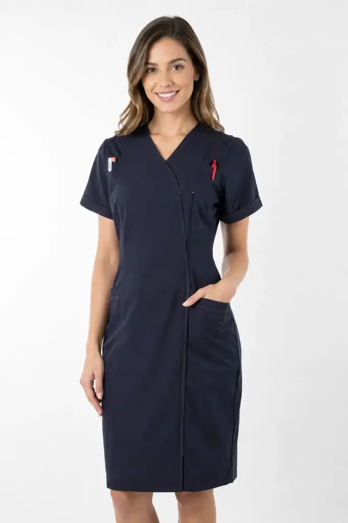 N2031BMS ZIPPER FRONT DRESS