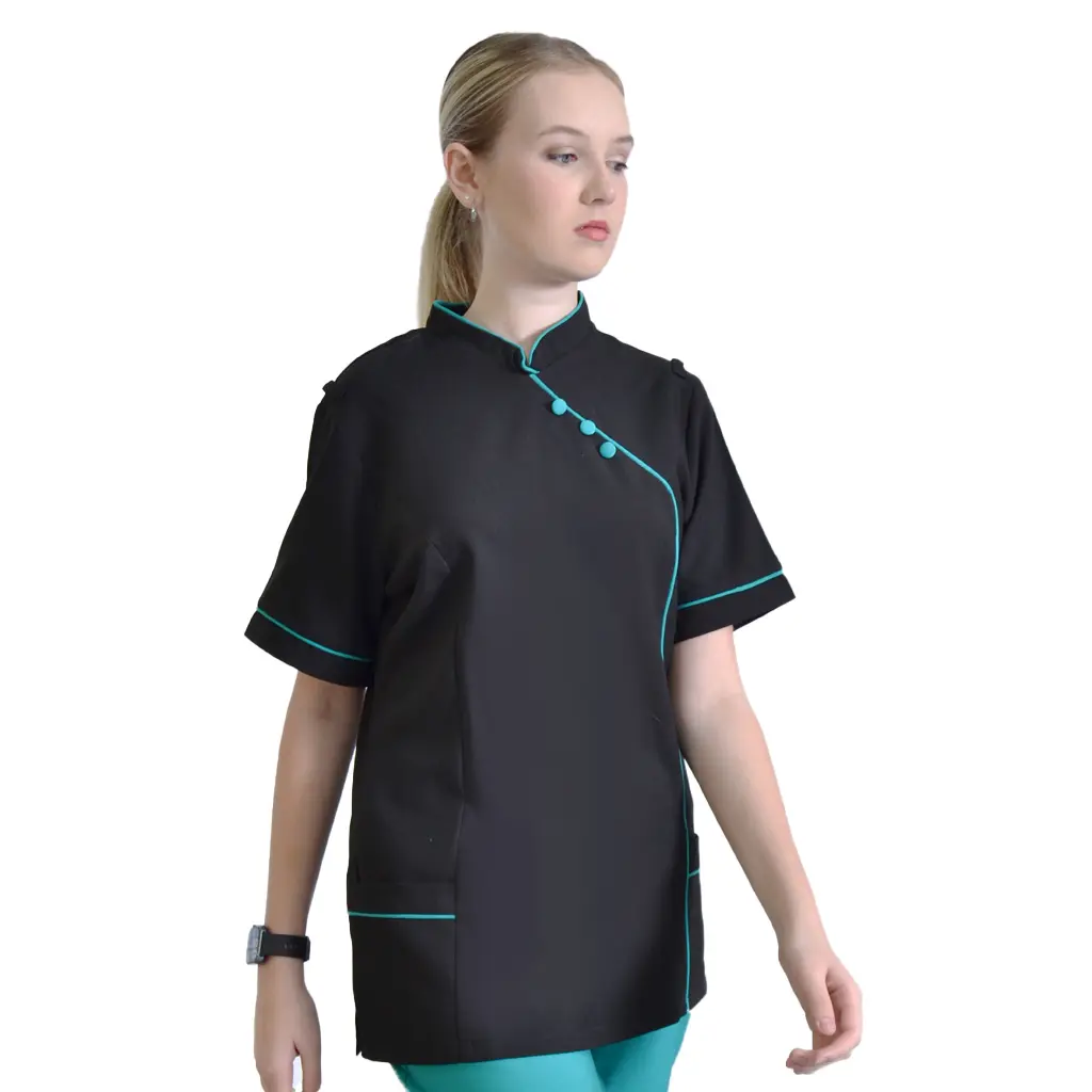 [BL3049BM] Shenzen 3 Button Chinese Collar Tunic