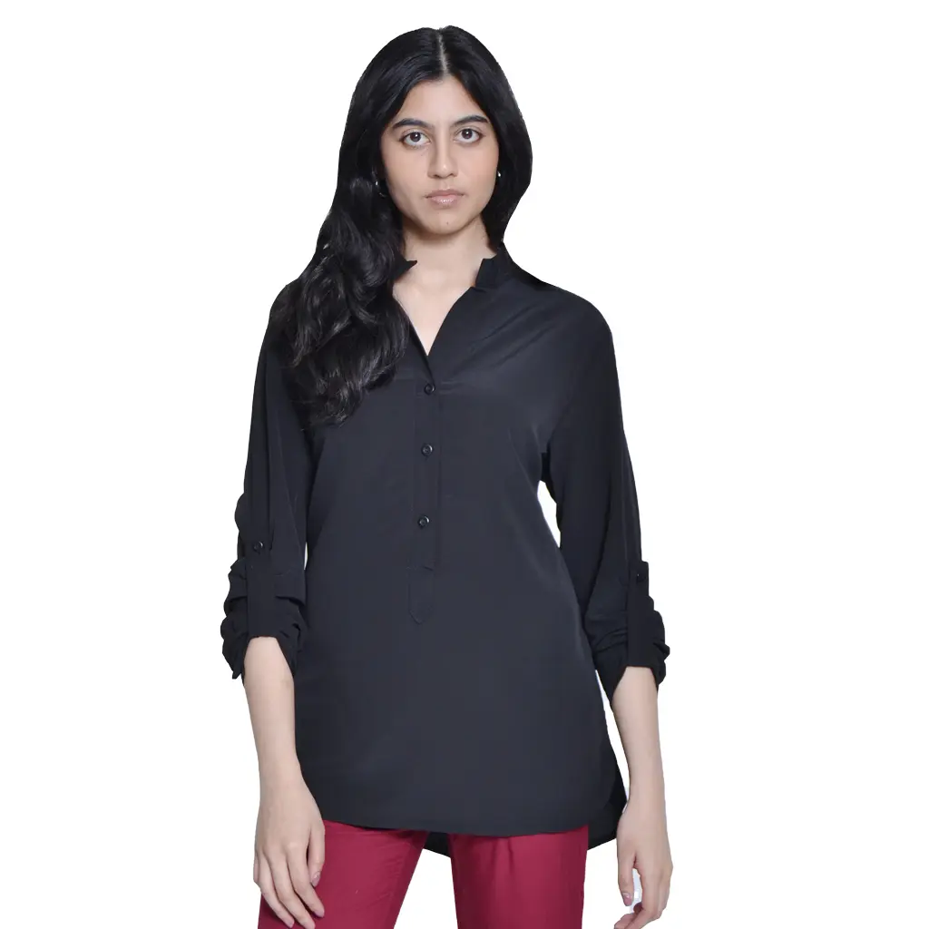 [BL3119] Modesty Above The Knee-Long Sleeve Blouse