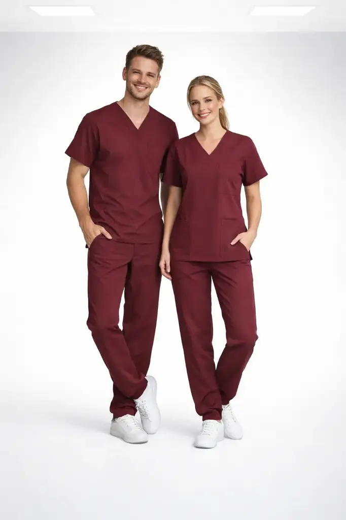 Lima V-Neck Scrubs With Cuffs